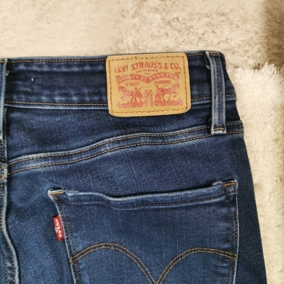 LEVI'S mid rise skinny size 6 blue jeans - Picture 6 of 9